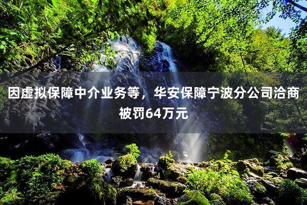 因虚拟保障中介业务等，华安保障宁波分公司洽商被罚64万元