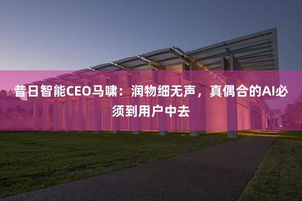 昔日智能CEO马啸：润物细无声，真偶合的AI必须到用户中去