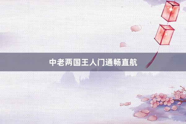 中老两国王人门通畅直航